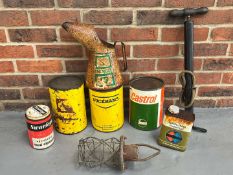 Mixed Lot of Oil Cans Pump Etc