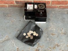 Smiths Vintage Electricity Meter and Coins