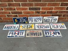 Ten American Number Plates