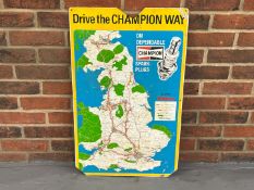 Champion Spark Plug Map Sign a/f