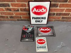 Four Metal Audi Advertising Signs&nbsp;