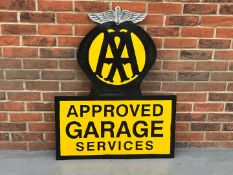 AA Approved Garage Services Large Cast Aluminum Sign