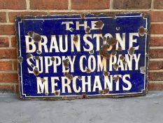 The Braunstone Supply Company Merchants Enamel Sign