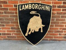 Lamborghini Large Cast Aluminum Emblem Sign&nbsp;