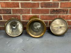 Three Brass Car Lamps
