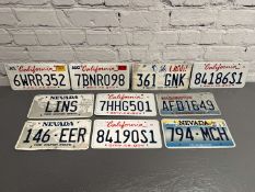 Ten American Number Plates&nbsp;