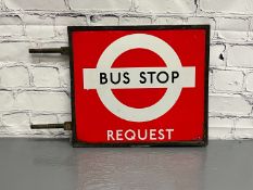 Bus Stop Request Enamel Pole Sign&nbsp;