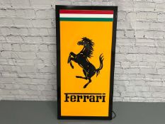 Ferrari Metal Framed Illuminated Sign&nbsp;