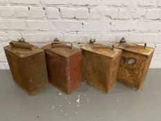 Four x 2-Gallon Petrol / Oil cans,