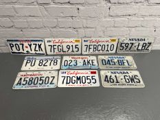 Ten American Number Plates&nbsp;
