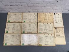 A mixed lot comprising various workshop lubrication charts,