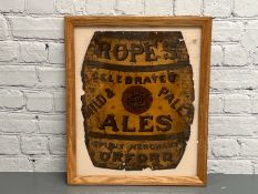 Framed Ropes Ales Spirit Merchant Orford Tin Sign