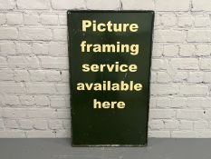 Metal Picture/Framing/Service Available Here Sign