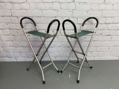 Jaguar, a pair of late 20th century aluminium and canvas folding stools,&nbsp;