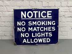 Notice Enamel Warning Sign