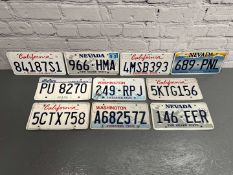 Ten American Number Plates&nbsp;