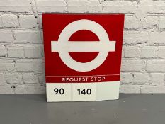 Bus Stop Request Enamel Pole Sign