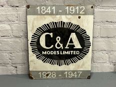 C&A; Modes Limited Enamel Sign
