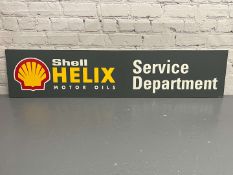 Shell Helix Motor Oils Service Department Plastic Sign