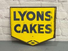 Lyons Cakes Enamel Flange Sign