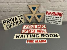 Seven Metal Motoring Related Sign