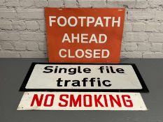 Three Road Warning Signs