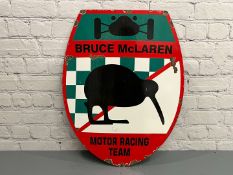 Bruce Mclaren Motor Racing Team Shield Sign