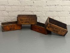 Four Rolls Royce Early Wooden Tool Boxes