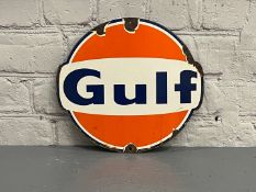 Gulf Small Enamel Emblem Sign