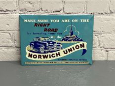 Norwich Union Insurance 1940/50's Metal Counter Top Advertising Display