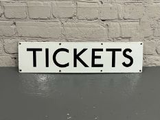 Tickets Enamel Railway Sign