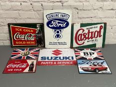 Eight Motoring Related Reproduction Signs