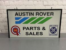 Austin Rover Parts and Service Illuminated Sign