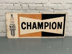 Champion Plastic Spark Plug Sign