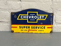 Chevrolet Super Service Enamel Sign