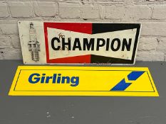 Champion Spark Plug Sign and Lucas Girling Sign (2)