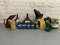 Quantity Cleveland, Duckhams and Esso Oil Cans/Pourers