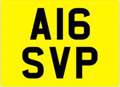 &nbsp; A16 SVP Registration Number&nbsp;