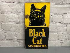 Black Cat Cigarettes Enamel Sign