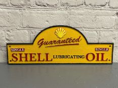 Shell Lubricating Oil Cast Iron Sign