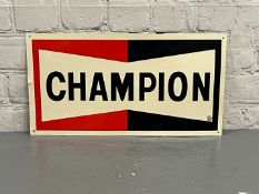 Champion Spark Plug Plastic Sign