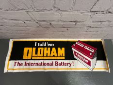 Original Oldham “I Told' Em” Batteries Banner 175 x 55cm