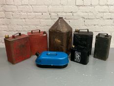 Seven Assorted Fuel Cans