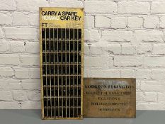 Tin Romac Key Board and Bronze Residential Management Sign (2)