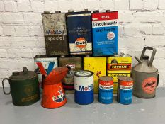 Mixed Lot of Oil Cans