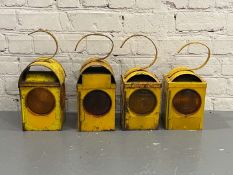 Four Metal Road side Warning Lamps