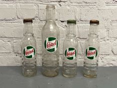 Four Glass Castrol Oil Bottles&nbsp;