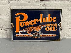 Power Lube Motor Oil Enamel Sign
