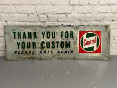 Castrol “Thank You For Your Custom” Aluminium Sign