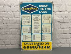 Goodyear “Know The Tyre Laws” Tin Sign